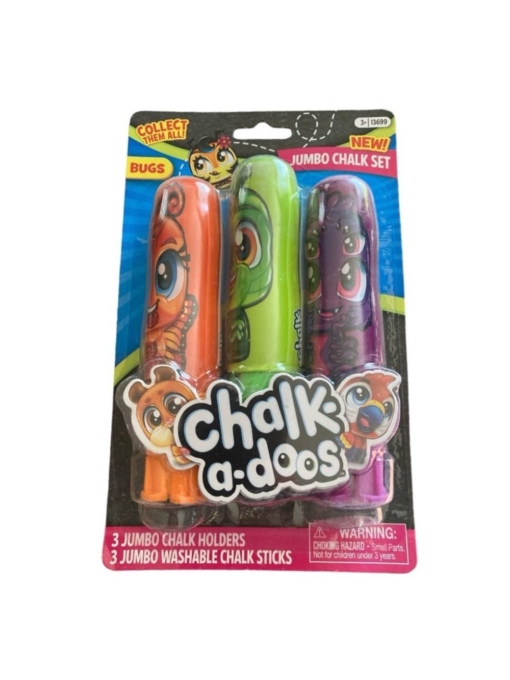 Chalk-a-doos Bugs Jumbo Chalk Set